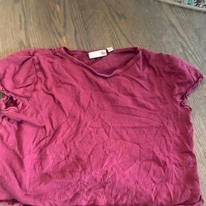 Maroon cropped top